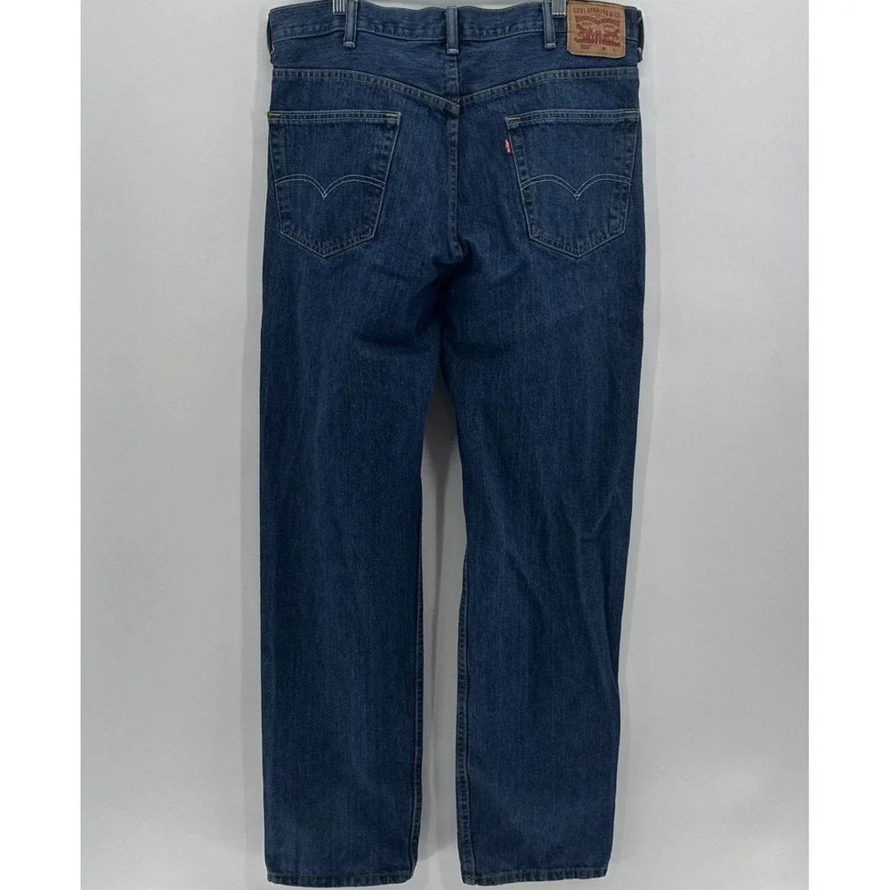 Levis 550 Jeans Mens‎ 38x36 Blue Relaxed Fit Tapered Leg Medium Wash Denim Tall